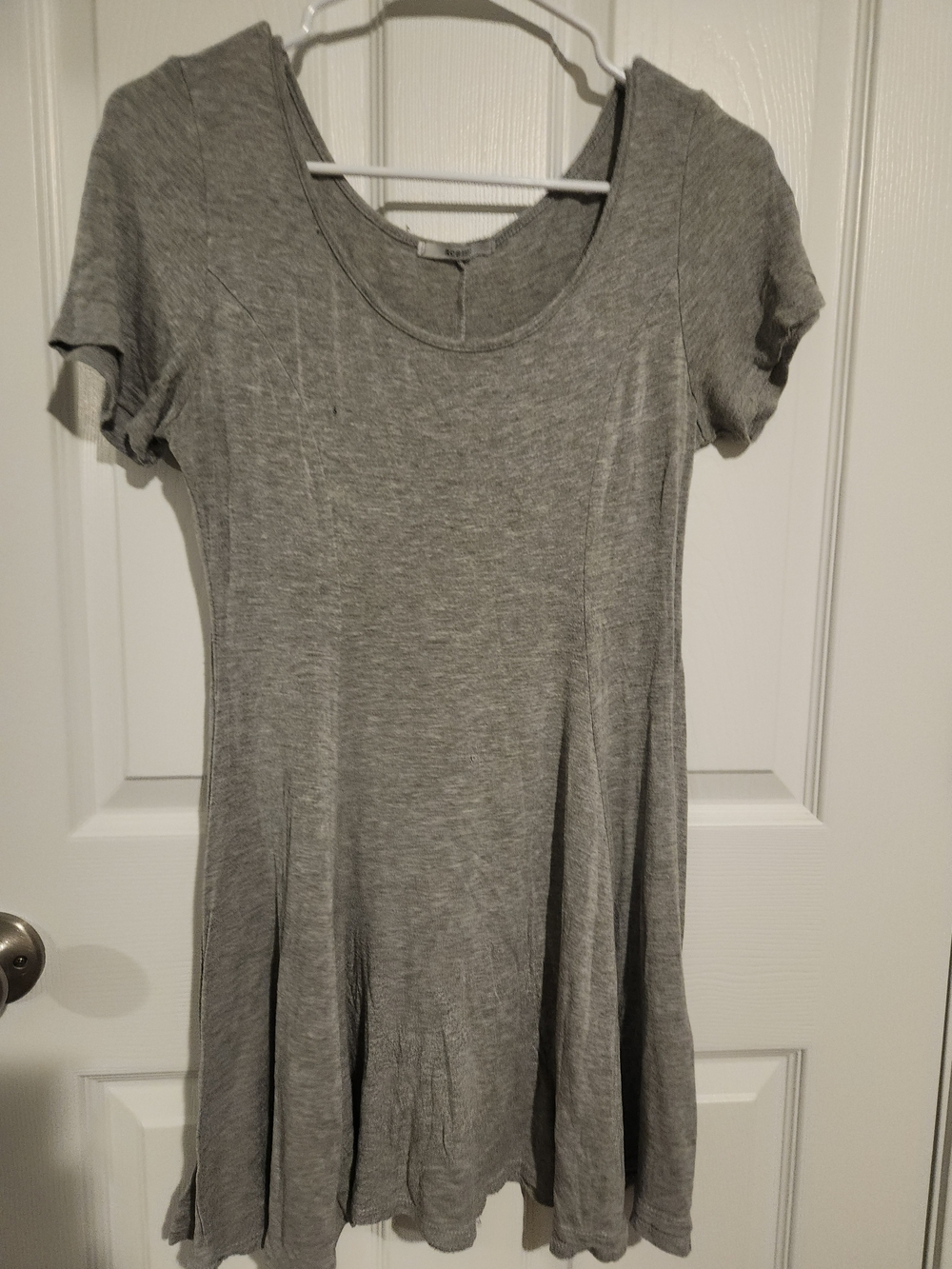 Acemi Gray Short Sleeve Swing Dress
